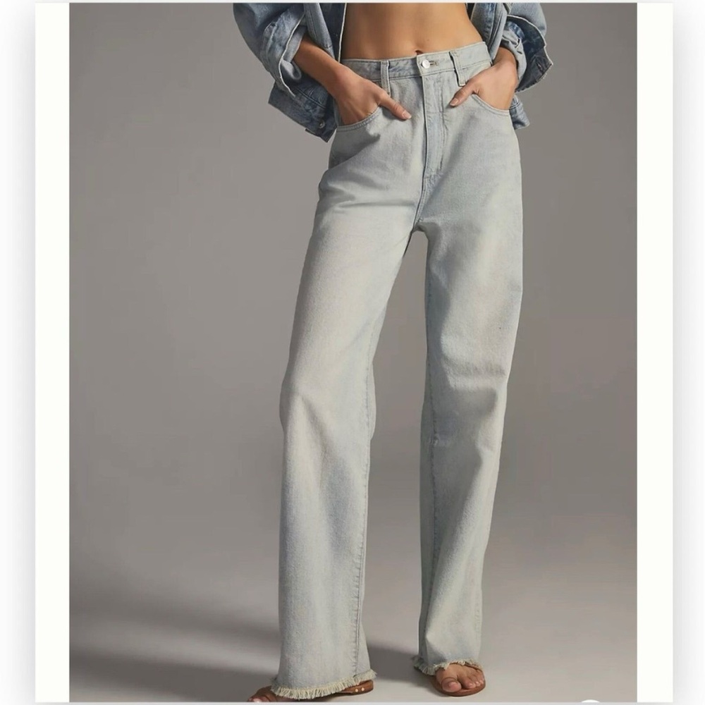 Anthropologie Pilcro Light Wash Cut Off Jeans